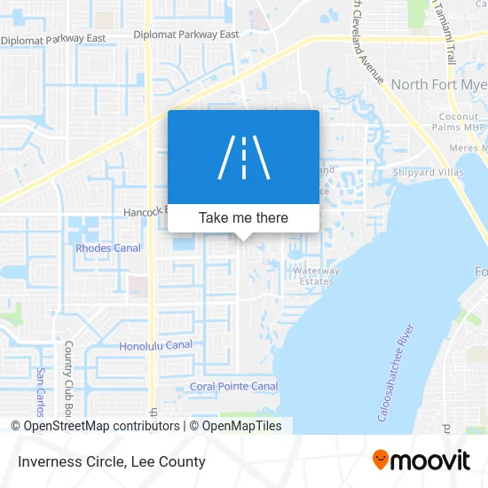 Inverness Circle map