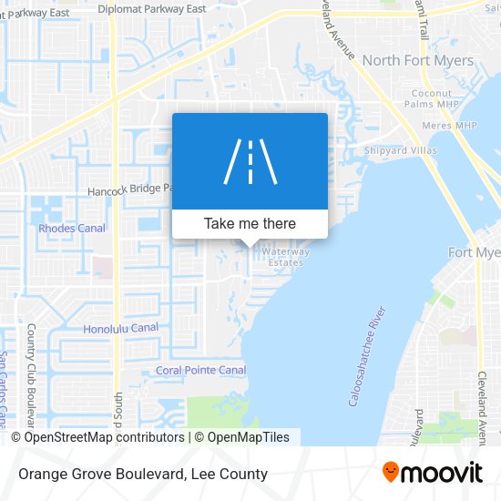 Orange Grove Boulevard map