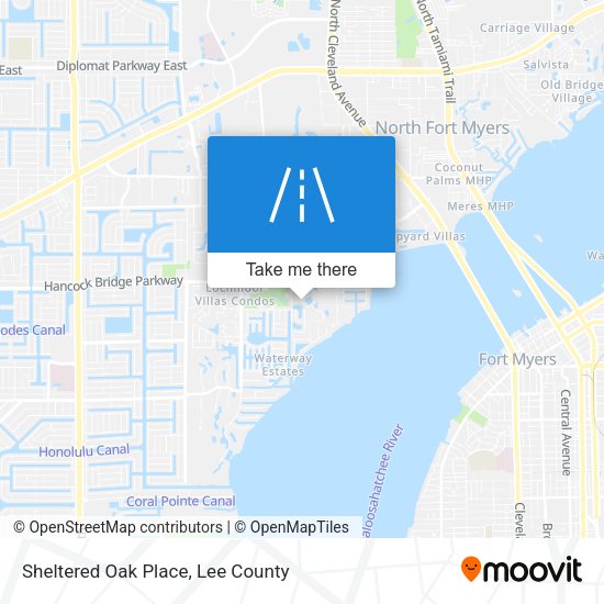 Sheltered Oak Place map