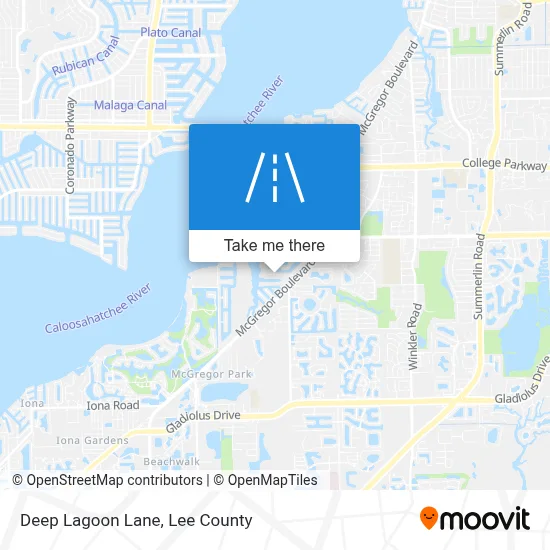 Deep Lagoon Lane map