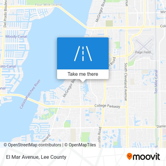 Mapa de El Mar Avenue