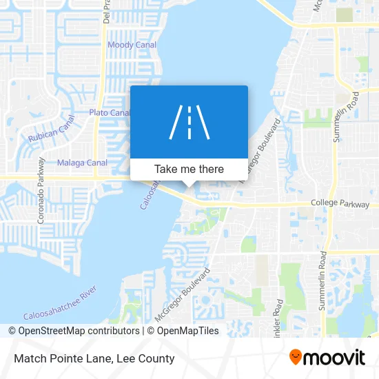 Match Pointe Lane map