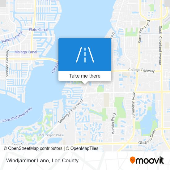 Windjammer Lane map