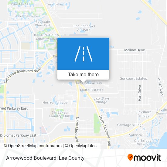 Arrowwood Boulevard map