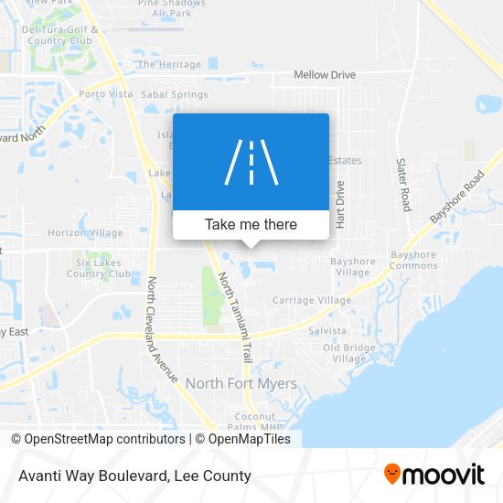 Mapa de Avanti Way Boulevard