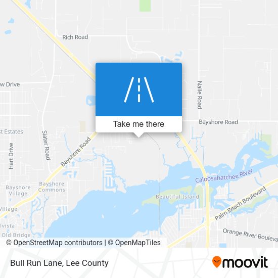 Mapa de Bull Run Lane