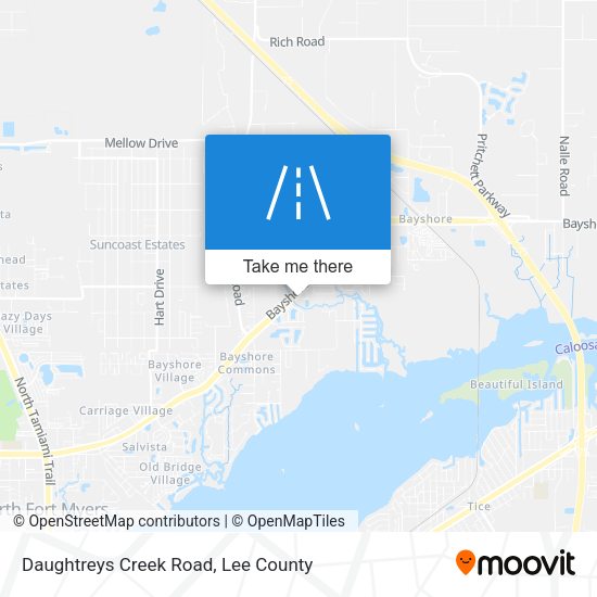 Daughtreys Creek Road map
