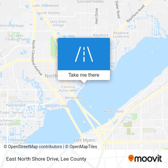 East North Shore Drive map