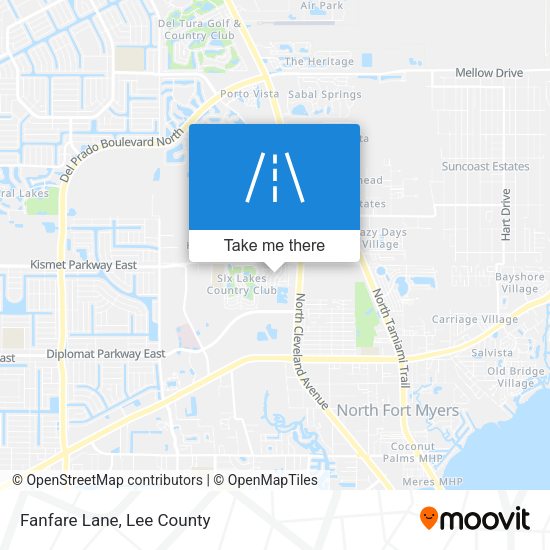 Fanfare Lane map