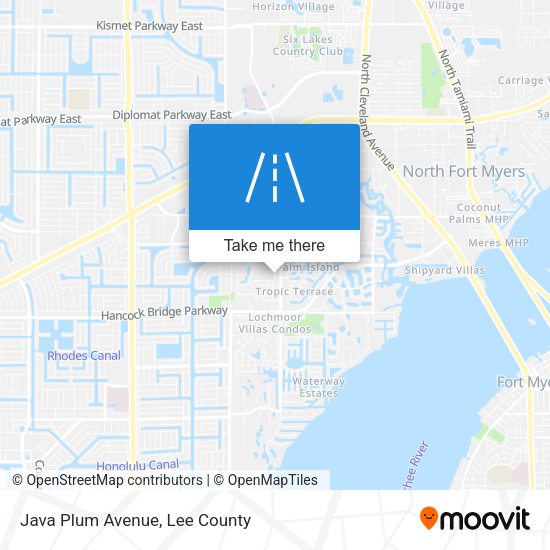 Mapa de Java Plum Avenue