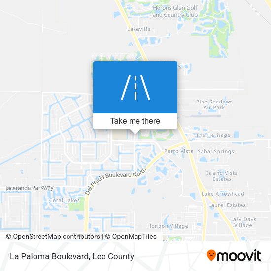 La Paloma Boulevard map