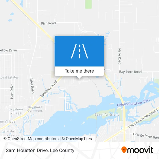 Sam Houston Drive map