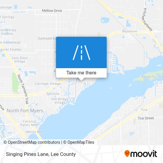 Singing Pines Lane map