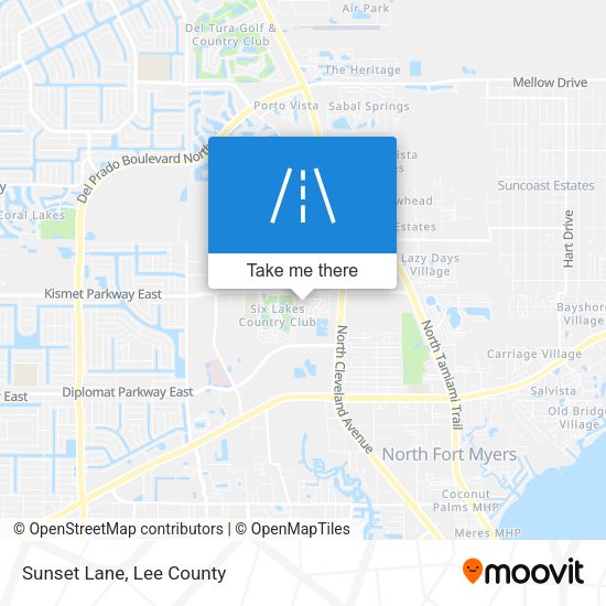 Mapa de Sunset Lane