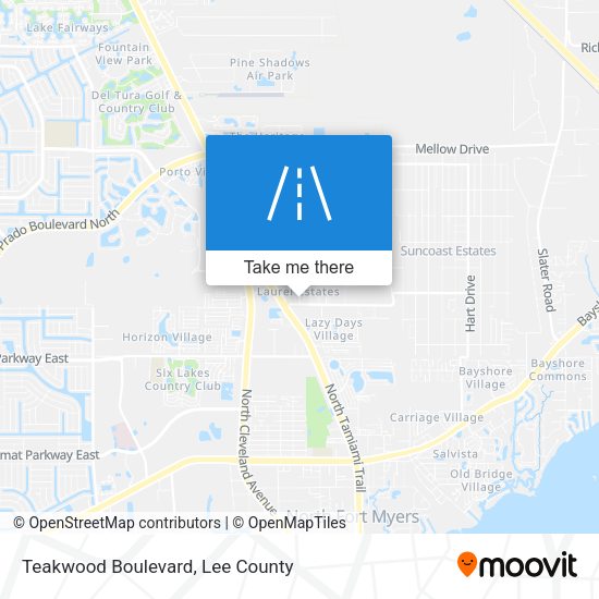 Mapa de Teakwood Boulevard