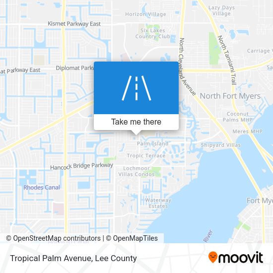 Tropical Palm Avenue map