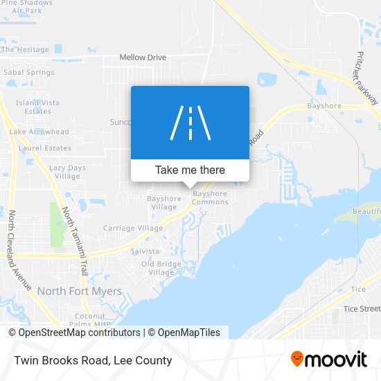 Twin Brooks Road map