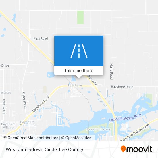 West Jamestown Circle map