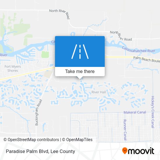 Mapa de Paradise Palm Blvd