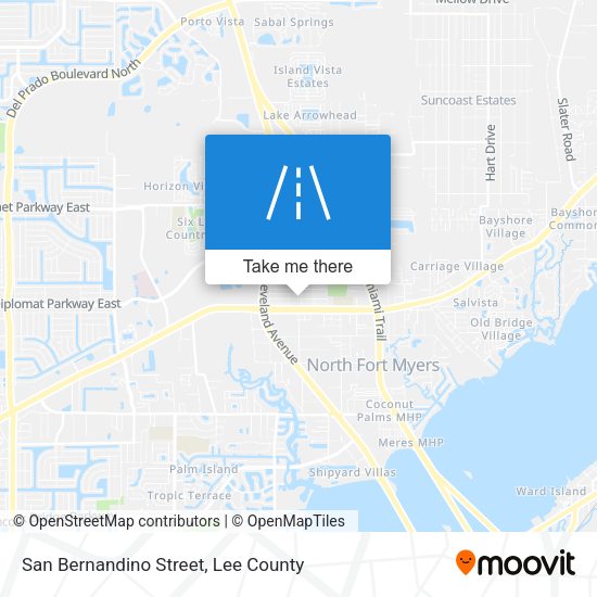 San Bernandino Street map