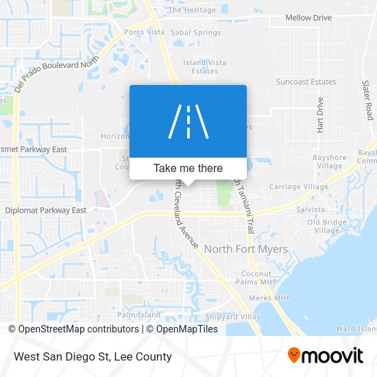 West San Diego St map