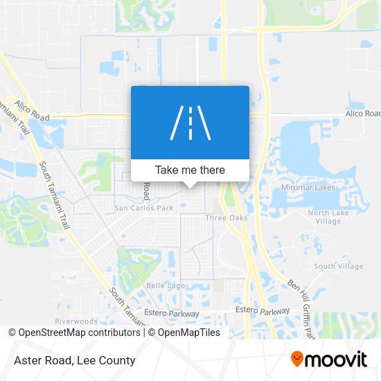 Mapa de Aster Road
