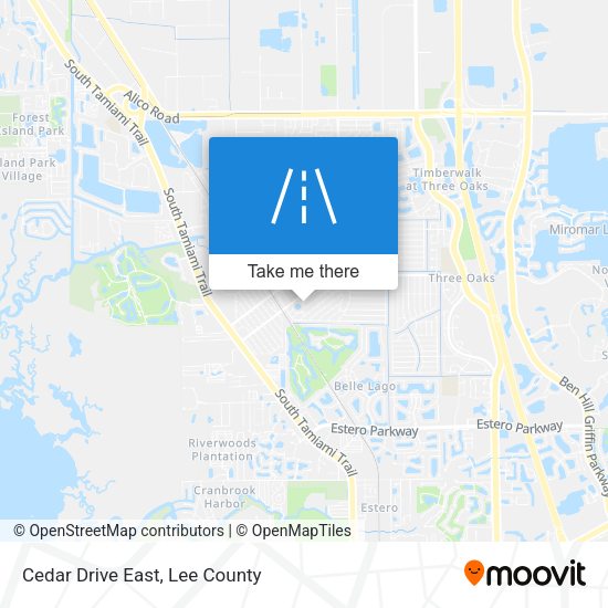 Mapa de Cedar Drive East