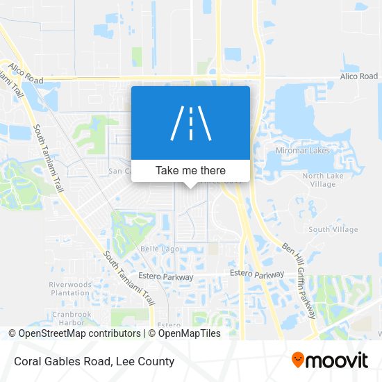 Mapa de Coral Gables Road