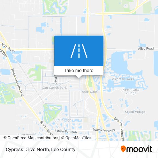 Cypress Drive North map