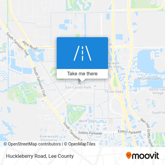 Huckleberry Road map