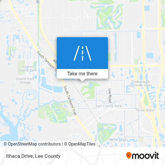 Ithaca Drive map