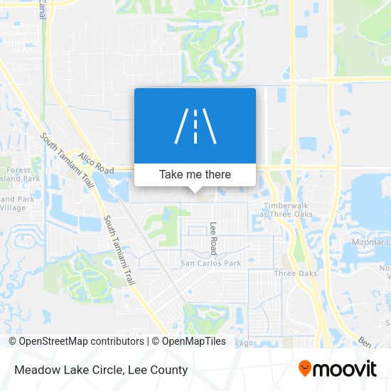 Meadow Lake Circle map