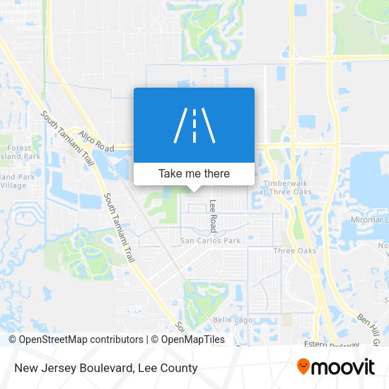 Mapa de New Jersey Boulevard