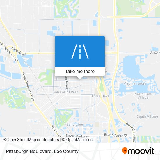 Pittsburgh Boulevard map