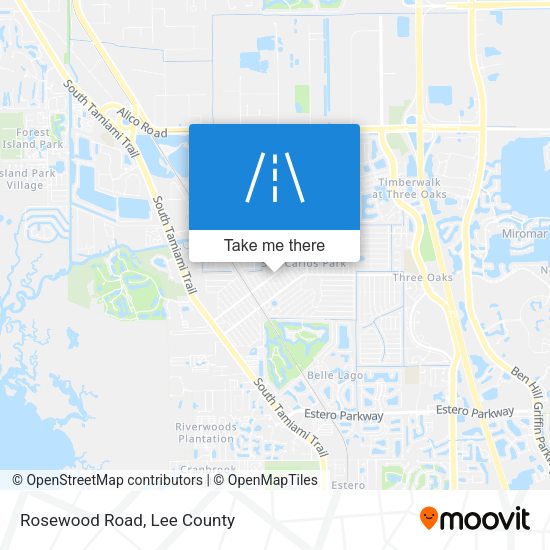 Rosewood Road map