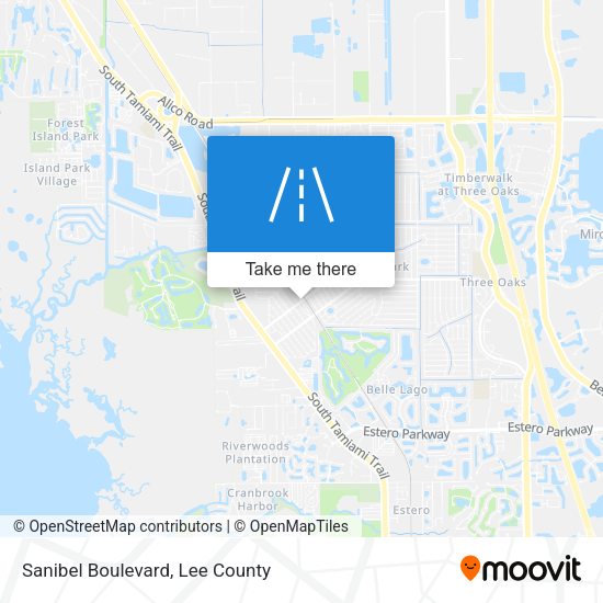 Sanibel Boulevard map