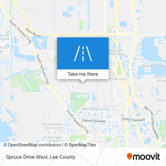 Spruce Drive West map