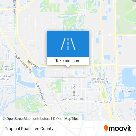 Mapa de Tropical Road