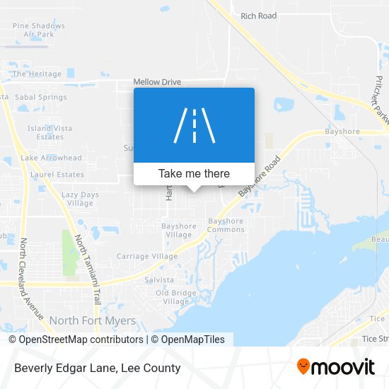 Beverly Edgar Lane map