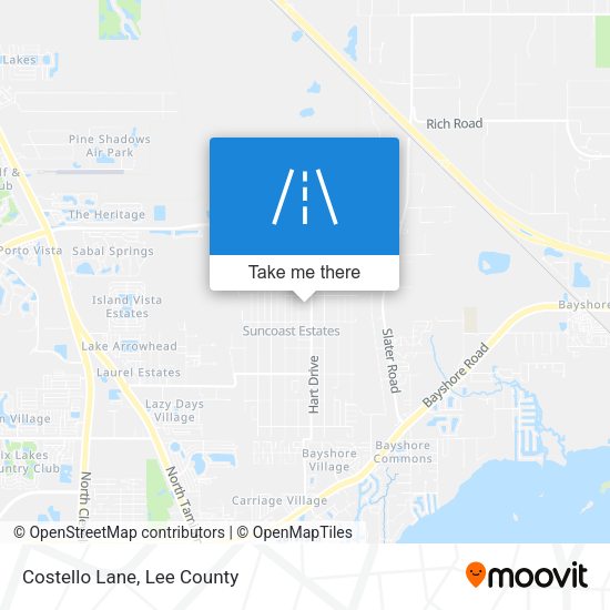 Costello Lane map