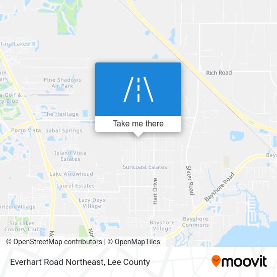Everhart Road Northeast map
