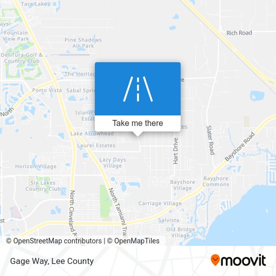Mapa de Gage Way