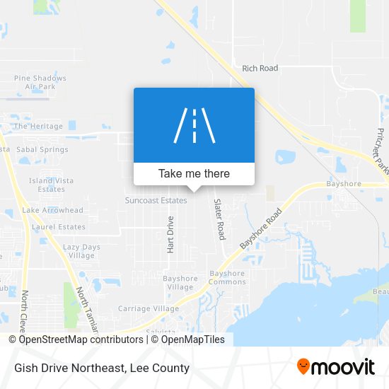 Mapa de Gish Drive Northeast