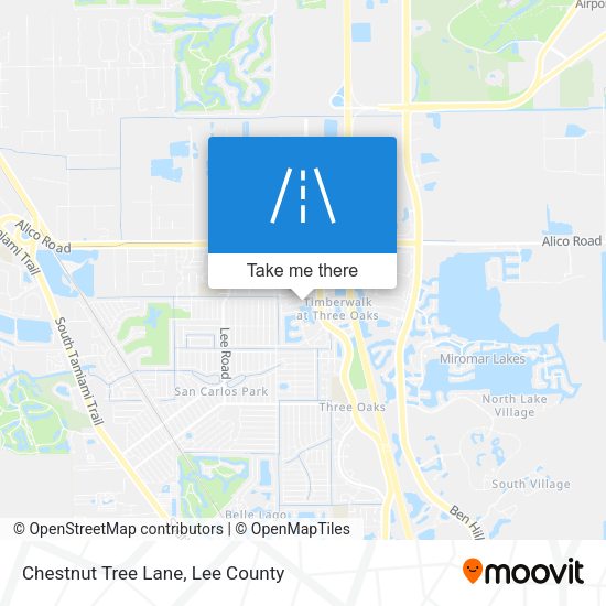 Chestnut Tree Lane map