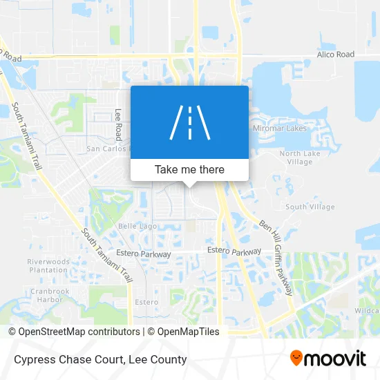 Cypress Chase Court map