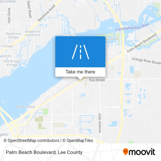 Palm Beach Boulevard map