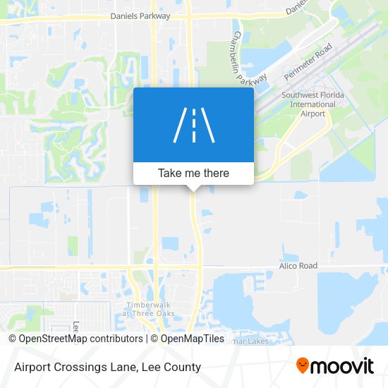 Airport Crossings Lane map