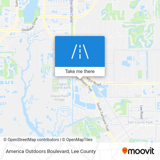 Mapa de America Outdoors Boulevard
