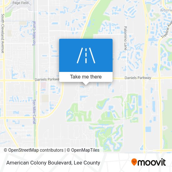 Mapa de American Colony Boulevard