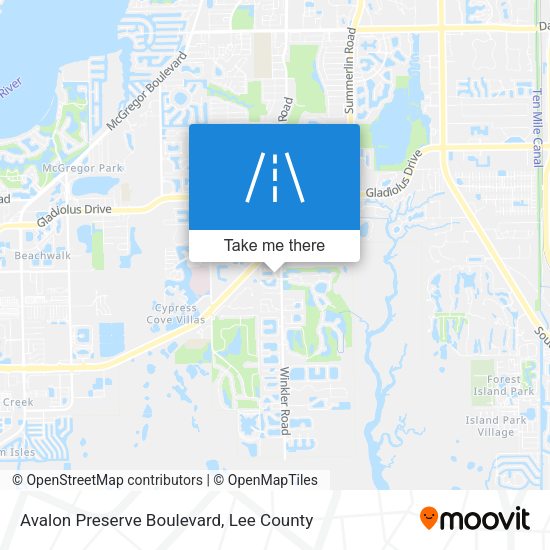 Mapa de Avalon Preserve Boulevard